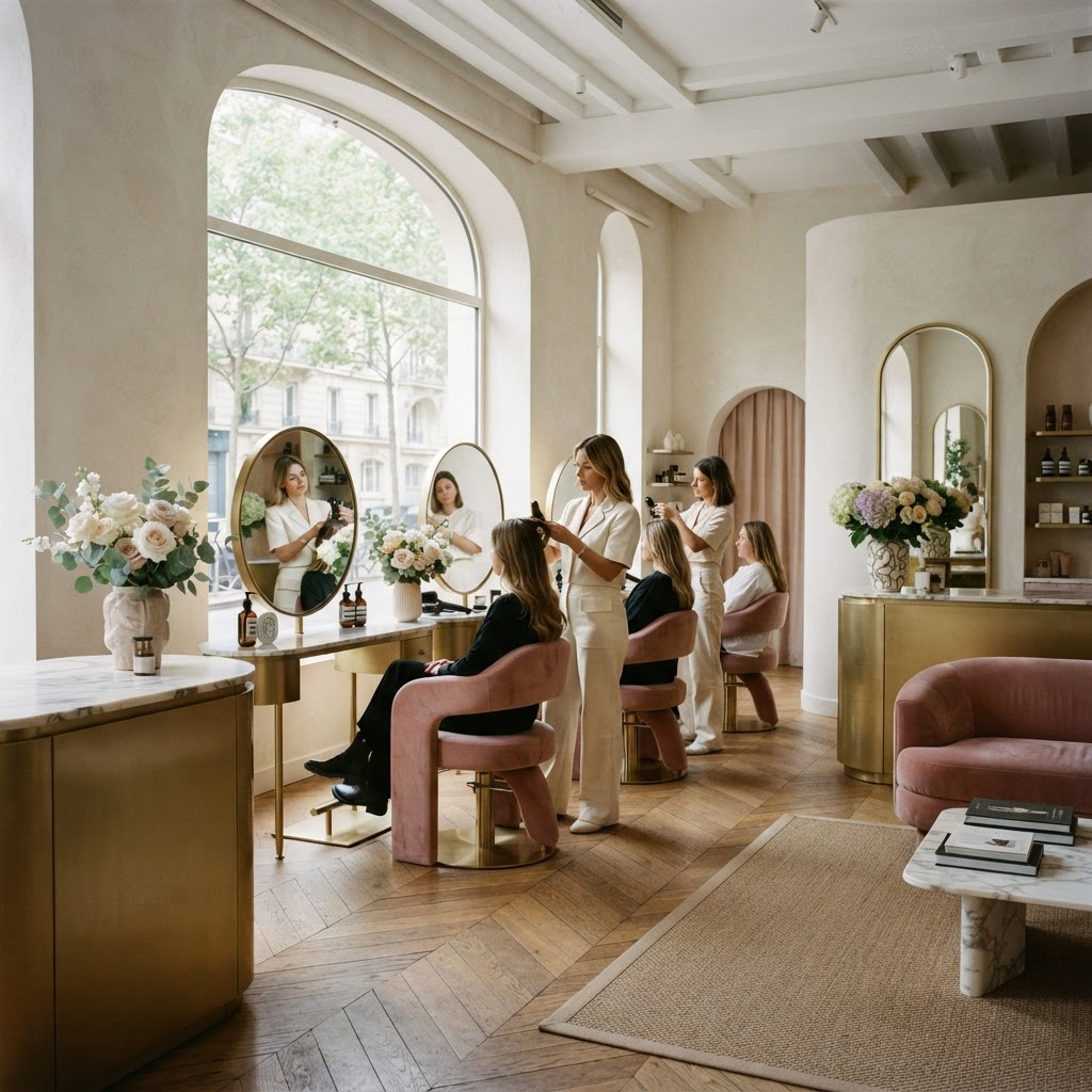 The Maison Rose salon interior